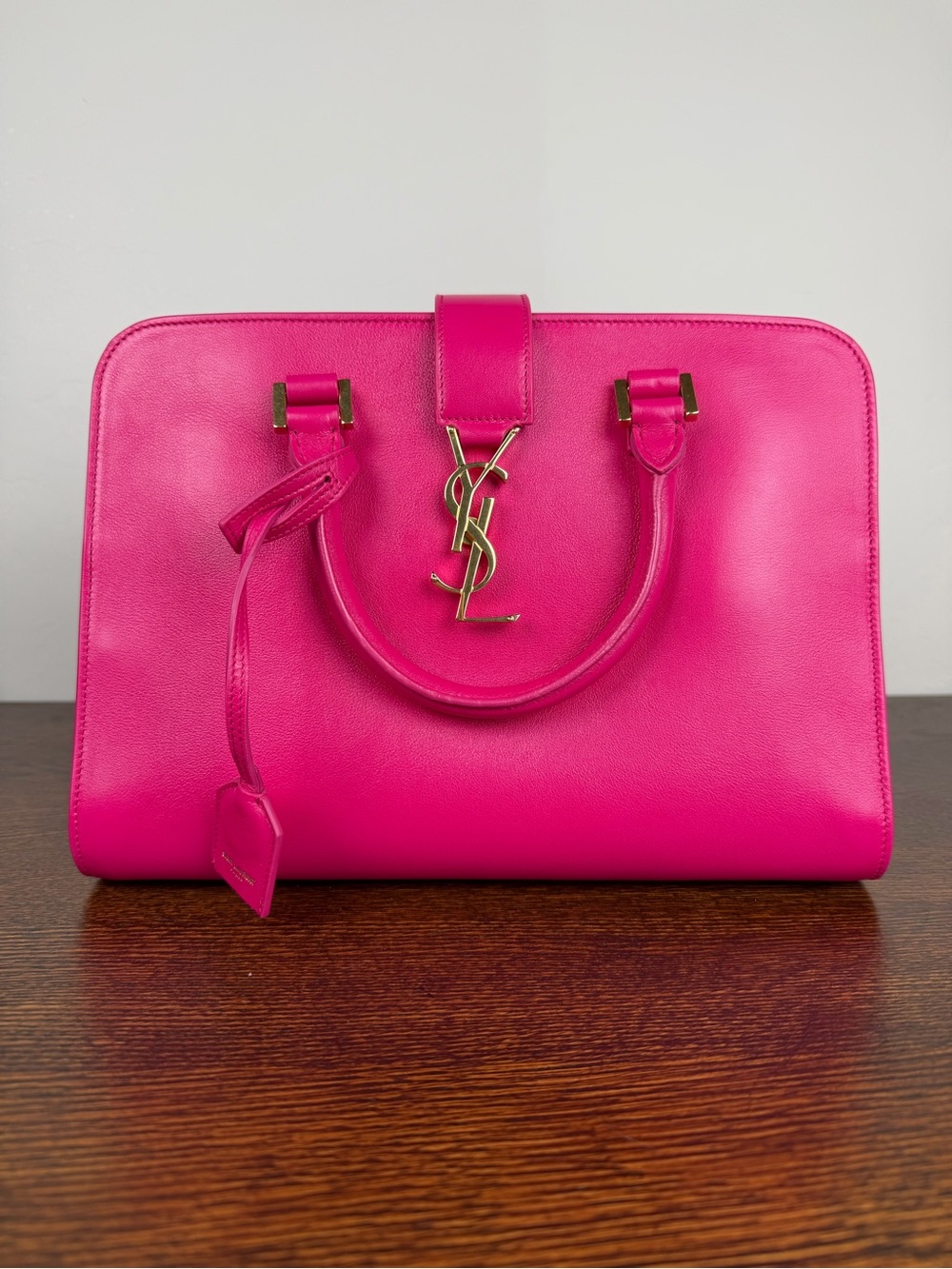 Saint Laurent Small Cabas Leather Satchel